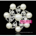 new trendy rhinestone pearl brooch pin